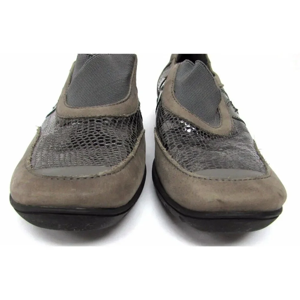 Sesto Meucci women's size 6 gray grey loafers comfort shoes flats hovercraft sol